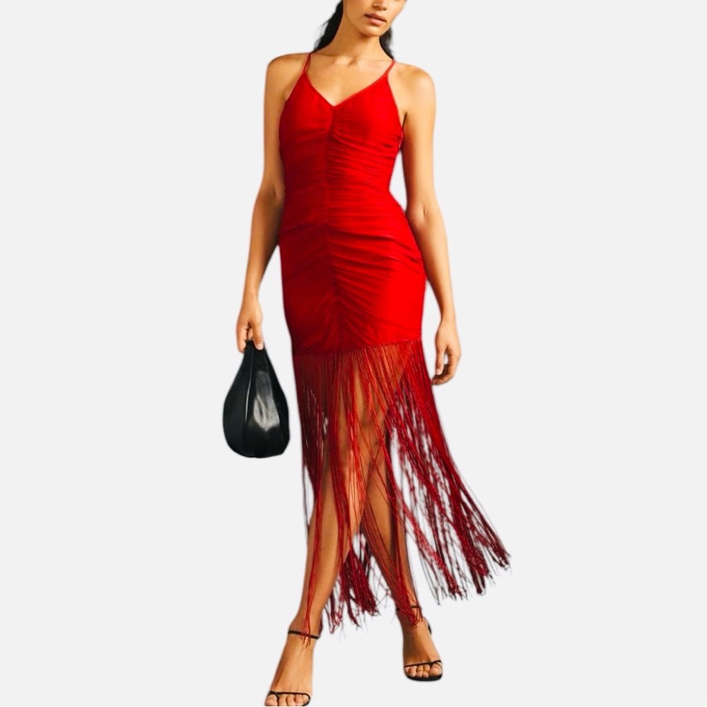 NEW ANTHROPOLOGIE VINEET BAHL Fringe Dress Size M